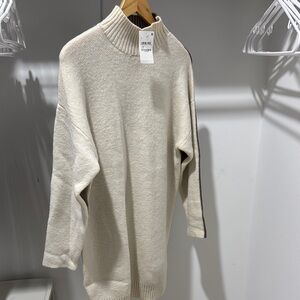 Womens ivory and brown Sweater dress